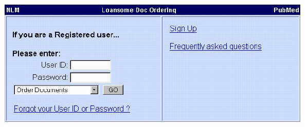 Loansome Doc Order Sign-in View